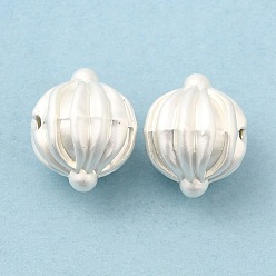 Matte Silver Color Alloy Beads, Cadmium Free & Nickel Free & Lead Free, Lantern, Matte Silver Color, 11x9.8x9mm, Hole: 1mm