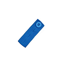 Озёрно--синий Эластичные расширители талии, регулируемый удлинитель пояса на пуговицах из смолы для джинсовых брюк унисекс, Плут синий, 25x83 мм