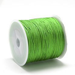 Lime Green Nylon Thread, Chinese Knotting Cord, Lime Green, 0.4mm, about 174.98 Yards(160m)/Roll
