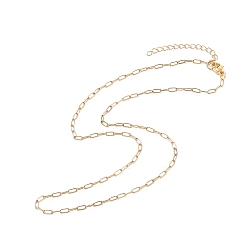 Oro 304 collar de cadenas de clip de acero inoxidable para mujer, dorado, 17.44 pulgada (44.3 cm)