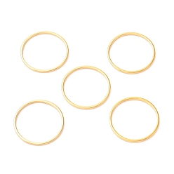 Золотой 201 нержавеющей стали связывающий кольца, круглые, золотые, 20x1 мм