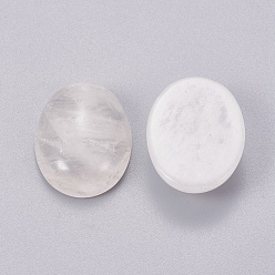 Cristal de cuarzo Cabujones de cristal de cuarzo natural, cabujones de cristal de roca, oval, 18x13 mm