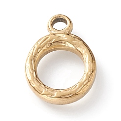Золотой Ионное покрытие (ip) 304 детали тумблеров из нержавеющей стали, , кольцо, золотые, 16x12x2 мм, отверстие : 2 мм