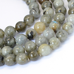 Labradorita Labradorita natural hebras de perlas ronda, 10~10.5 mm, agujero: 1.2 mm, sobre 36 unidades / cadena, 15.5 pulgada
