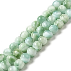 Natural Glass Brins de perles de verre naturel, classe AB +, ronde, bleu aqua, 8mm, Trou: 1mm, Environ 49~50 pcs/chapelet, 15.5~15.7'' (39.37~39.88 cm)