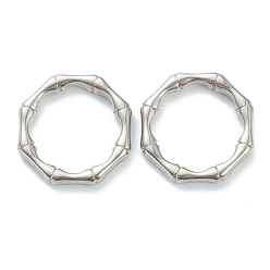 Stainless Steel Color 304 Stainless Steel Linking Rings, Ring, Stainless Steel Color, 15.5x15x2mm, Inner Diameter: 12mm