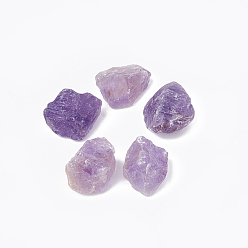 Lilac Natural Amethyst Beads, Nuggets, No Hole/Undrilled, Lilac, 10~41x15~30x12~22mm