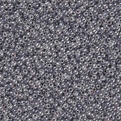Gris Pizarra 12/0 calificar unas cuentas redondas de semillas de vidrio, Ceilán, gris pizarra, 2x1.5 mm, agujero: 0.7 mm, sobre 48500 unidades / libra