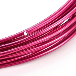 Medium Violet Red Round Aluminum Craft Wire, for Beading Jewelry Craft Making, Medium Violet Red, 15 Gauge, 1.5mm, 10m/roll(32.8 Feet/roll)