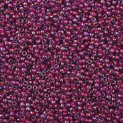 (304) Inside Color Light Sapphire/Hyacinth Lined Toho perles de rocaille rondes, perles de rocaille japonais, (304) intérieur saphir clair / jacinthe doublé, 8/0, 3mm, Trou: 1mm, à propos 222pcs / bouteille, 10 g / bouteille