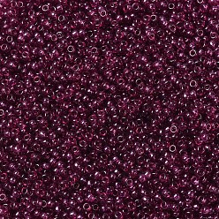 (RR1312) Dyed Transparent Wine MIYUKI Round Rocailles Beads, Japanese Seed Beads, (RR1312) Dyed Transparent Wine, 11/0, 2x1.3mm, Hole: 0.8mm, about 1100pcs/bottle, 10g/bottle