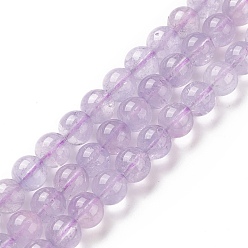 Amethyst Natural Amethyst Beads Strands, Round, 8.5mm, Hole: 0.8mm, about 46pcs/strand, 15.16''(38.5cm)