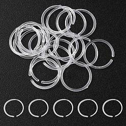 White Acrylic Hoop Nose Ring, Piercing Body Jewelry for Her, White, 8x9x0.7mm, Pin: 0.7mm