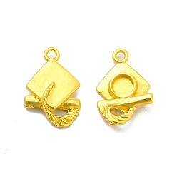 Matte Gold Color Rack Plating Alloy Pendant Cabochon Settings, Rhombus, Matte Gold Color, Tray: 5mm, 19.5x13.5x4mm, Hole: 1.8mm