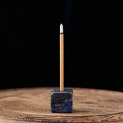 Sodalite Natural Sodalite Incense Burners, Sqaure Incense Holders, Home Office Teahouse Zen Buddhist Supplies, 15~20mm