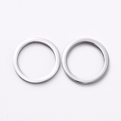 Stainless Steel Color 304 Stainless Steel Linking Rings for Jewelry Making, Manual Polishing, Ring, Stainless Steel Color, 13x1.5mm, Inner Diameter: 11mm