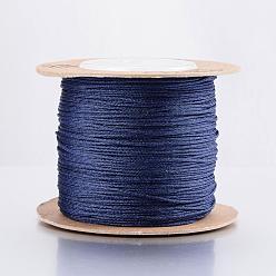 Bleu Marine Fils de nylon teints écologiques, fils de chaîne cordes, bleu marine, 0.4mm, environ 164.04 yards (150m)/rouleau