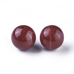 Красный Камень Натуральный красный бисер яшма, круглые, 20 мм, отверстие : 1.5 мм