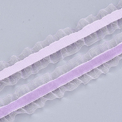 Фиолетовый Бархатная лента из органзы, фиолетовые, 3/4 дюйм (18 мм), около 20 ярдов / рулон (18.29 м / рулон)