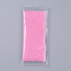 Rose Nacré Poudre de mousse décorative, pour terrariums, remplissage de matériau de résine époxy bricolage, perle rose, sac d'emballage: 125x60x8 mm