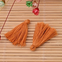 Goldenrod Cotton Thread Tassels Pendant Decorations, Goldenrod, 25~31x5mm, about 39~47pcs/bag