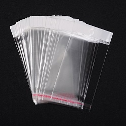 Clear Pearl Film Cellophane Bags, OPP Material, Self-Adhesive Sealing, with Hang Hole, Clear, 15x7cm, Hole: 6mm, Unilateral Thickness: 0.025mm, Inner Measure: 9.5x5cm
