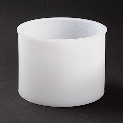 Feuille Moules en silicone pour pot de fleur de colonne, moules de résine, pour la résine UV, fabrication artisanale de résine époxy, motif de feuille, 104x80mm, diamètre intérieur: 76 mm