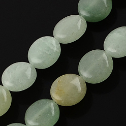 Aventurine Verte Aventurine vert brins pierre de perles naturelles, lentilles, 10x5mm, Trou: 1mm, Environ 40 pcs/chapelet, 15.7 pouce