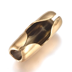 Золотой 304 нержавеющей стали соединения шаровой цепи, золотые, 24~24.5x9.5~10.5 мм, подходит для шариковой цепи 8 мм