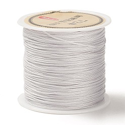 Plata 50 cuerda de nudo chino de nailon de yardas, Cordón de nailon para joyería para hacer joyas., plata, 0.8 mm