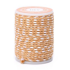 Camel 4-Ply Polycotton Cord, Handmade Macrame Cotton Rope, for String Wall Hangings Plant Hanger, DIY Craft String Knitting, Camel, 1.5mm, about 4.3 yards(4m)/roll