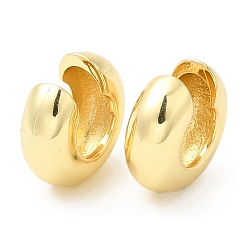Real 18K Gold Plated Rack Plating Brass Cuff Earrings, for Women, Lead Free & Cadmium Free, Long-Lasting Plated, Ring, Real 18K Gold Plated, 14x15x6mm