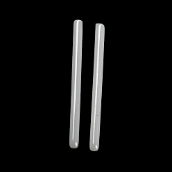 Humo Blanco Pendientes de barra recta de cerámica con circonita biocerámica hipoalergénica, aretes tipo piercing, sin decoloración y sin níquel, whitesmoke, 11 mm, pin: 0.8 mm