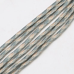 Gris Ardoise 7 âmes intérieures cordes en polyester et spandex, pour la fabrication de bracelets en corde, gris ardoise, 4mm, environ 109.36 yards (100m)/paquet, 420~500g / bundle