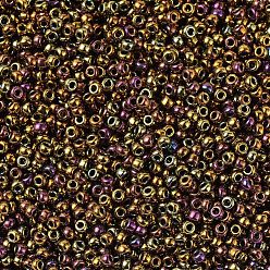 (RR462) Metallic Gold Iris Миюки круглые бусины рокайль, японский бисер, (rr 462) металлический золотой ирис, 11/0, 2x1.3 мм, Отверстие: 0.8 мм, о 1100 шт / бутылка, 10 г / бутылка