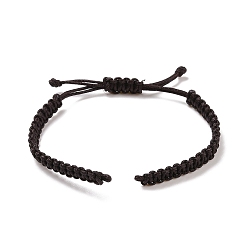 Brun De Noix De Coco Cordon tressé en nylon pour la fabrication de bracelets de bricolage, brun coco, 100~110x5x2mm, Trou: 2~4mm