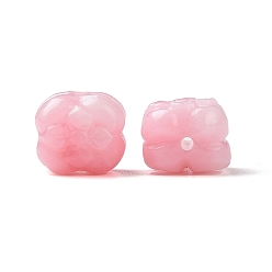 Pink Perles de résine époxy opaques, trèfle, rose, 10x9x8mm, Trou: 1.2mm