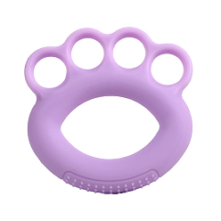 Medium Purple Silicone Hand Grip Strengthener, 4 Finger Holes Finger Exerciser, Grip Strength Trainer, Medium Purple, Hole: 2.2mm, Inner Diameter: 6mm
