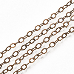 Cuivre Rouge Laiton chaîne porte-câble fabrication de collier, avec fermoir pince de homard, cuivre rouge, 32 pouce (81.5 cm)