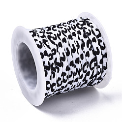 Negro Cordón elástico de poliéster plano, correas de costura accesorios de costura, negro, 5 mm, aproximadamente 3.28 yardas (3 m) / rollo