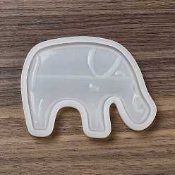 Слон Силиконовые формы для тарелок для ювелирных изделий своими руками, формы для литья смолы, для уф-смолы, изготовление изделий из эпоксидной смолы, серый, слон, 74x96x8 мм