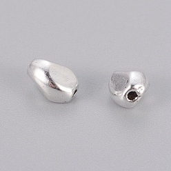 Antique Silver Tibetan Style Alloy Spacer Beads, Lead Free & Cadmium Free, Oval, Antique Silver, 6x5mm, Hole: 1mm