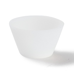 White Reusable Silicone Mixing Resin Cup, for UV Resin & Epoxy Resin Craft Making, White, 43x26mm, Inner Diameter: 40mm