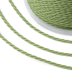 Amarillo de Verde Cordón redondo de poliéster encerado, cordón encerado de taiwán, cuerda retorcida, verde amarillo, 1 mm, aproximadamente 12.02 yardas (11 m) / rollo