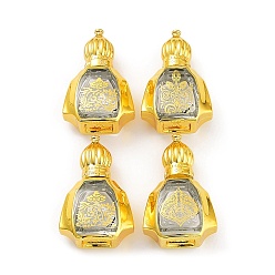 Золотой Стеклянные роллерные бутылки в арабском стиле, многоразовая бутылка эфирного масла со случайным рисунком, для личной гигиены, золотые, емкость: 10 мл (0.34 жидких унций)