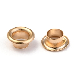 Golden European Style 201 Stainless Steel Eyelet Core, Grommet for Large Hole Beads, Flat Round, Golden, 9x4mm, Hole: 5mm