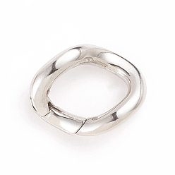 Нержавеющая Сталь Цвет 304 пружинные кольца из нержавеющей стали, твист кольцо, цвет нержавеющей стали, 24.5x19x3.5 мм, Внутренний диаметр: 16.5x11 мм