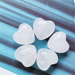 Cristal de Quartz Pierres de guérison en cristal de quartz naturel, coeur amour pierres, pierres de poche pour l'équilibrage du reiki, 15x15x10mm