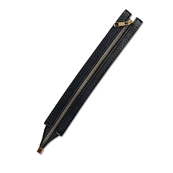 Черный Металлические аксессуары на молнии, с каркасом из искусственной кожи, для вязания сумочки крючком, чёрные, 35.5x4.7 см