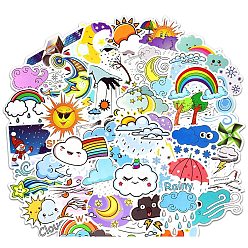 Cloud 50 шт. ПВХ самоклеящиеся наклейки с героями мультфильмов, водонепроницаемые наклейки для декоративных подарков на вечеринке, детская художественная поделка, облако, 50~100 мм